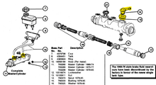 Cargar imagen en el visor de la galería, Fiat 124 Spider – Connection master brake cylinder 69-85 plastic Braking System MrFiat
