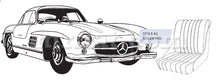 Load image into Gallery viewer, Mercedes 300 SL Gullwing Front Leather Seat Cover Set 1954-57 OEM Interior Mercedes
