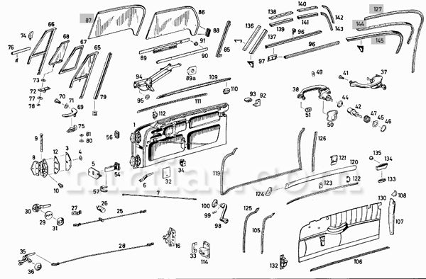 Mercedes 220a 220 S 220 SE Chromed Cover Plate At Window Moulding Right Doors Mercedes   