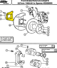 Load image into Gallery viewer, Fiat 124 Spider – Brake anchor plate Brake caliper bracket front 68-84 used Braking System MrFiat
