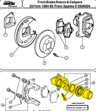 Cargar imagen en el visor de la galería, Fiat 124 Spider – Front brake callipers 84-85 Set Braking System MrFiat
