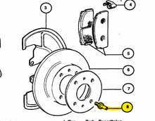 Load image into Gallery viewer, Fiat 124 Spider – Centering pin rim / brake disc Rear Axle / Differential MrFiat
