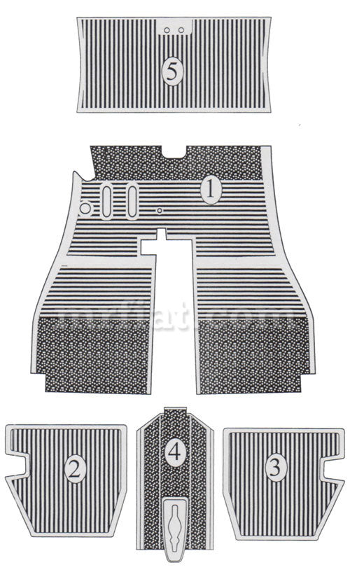 Porsche 356 BT5 Coupe Rubber Mat Set Glass and Seals Porsche   