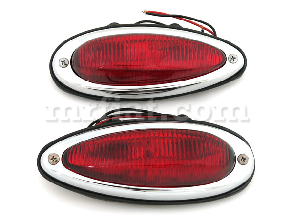 Porsche 356 C Rear Teardrop Tail Light Assembly Set Lights Porsche   