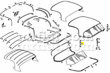 Cargar imagen en el visor de la galería, Mercedes 190 SL Roof Tension Lock Left Roof Mercedes   
