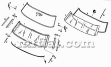 Cargar imagen en el visor de la galería, Mercedes 190 SL Window Center Top Lock Clip Lower Part Roof Mercedes   
