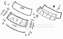 Cargar imagen en el visor de la galería, Mercedes 190 SL Window Rail Cover Left Glass and Seals Mercedes   
