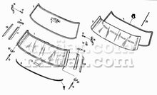 Cargar imagen en el visor de la galería, Mercedes 190 SL Chrome Windshield Post Cover Left OEM Roof Mercedes   
