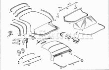 Load image into Gallery viewer, Mercedes 190 SL 300 SL Roadster Rubber Seal At Top Frame Left OEM Roof Mercedes   
