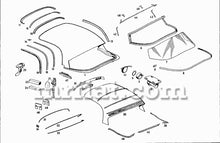 Cargar imagen en el visor de la galería, Mercedes 190 SL 300 SL Roadster Rubber Seal At Top Frame Right OEM Roof Mercedes   
