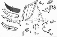 Cargar imagen en el visor de la galería, Mercedes 190 SL Engine Hood Lock Upper Part Engine Mercedes
