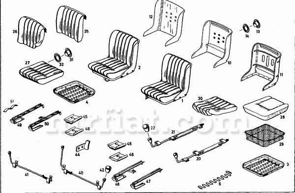 Mercedes 190 SL Seat Guide Buffer Bracket Interior Mercedes   