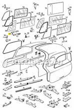 Cargar imagen en el visor de la galería, Mercedes 300 SL Coupe Lower Deflector Hub Right Side Roof Mercedes   
