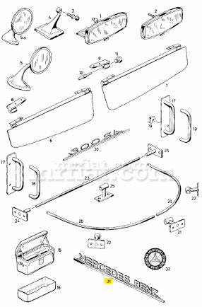 Mercedes 300 SL Mercedes-Benz Script Emblems Mercedes   