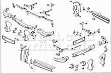 Cargar imagen en el visor de la galería, Mercedes 190 SL 300 SL Decorative Minibumper Left Bumpers Mercedes   
