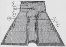 Cargar imagen en el visor de la galería, Fiat 508 3th Serie -A (4Marce) OEM Rubber Floor Mats Interior Fiat
