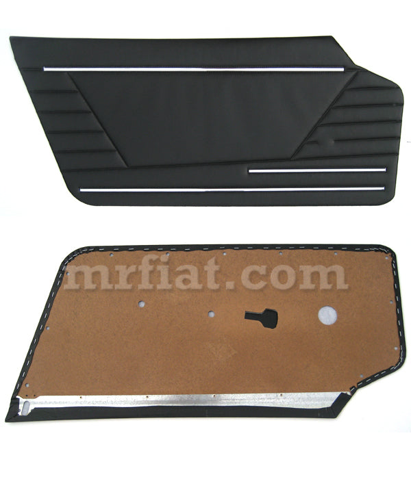 Fiat 850 Spider Black Door Panel Set Interior Fiat   