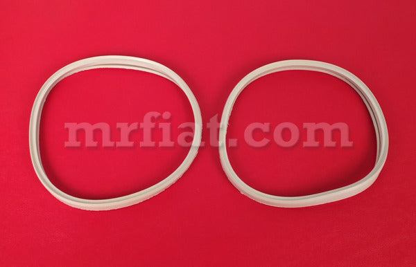 Fiat 850 Spider Series 1 White Front Turn Light Lens Gasket Set Lights Fiat   