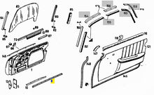Load image into Gallery viewer, Mercedes 190 SL Door Lining Binding Rail Doors Mercedes
