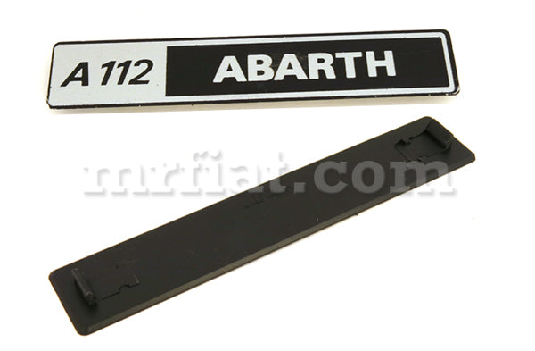 Autobianchi A112 Abarth Rear Grey Black Script Emblems Fiat   