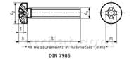 Mercedes 190 SL Lens Head Screw M5X10 Lights Mercedes   