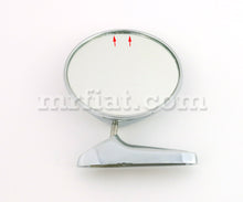 Cargar imagen en el visor de la galería, Alfa Romeo Spider Chrome Side View Round Mirror W/ Emblem Damaged Doors Alfa Romeo
