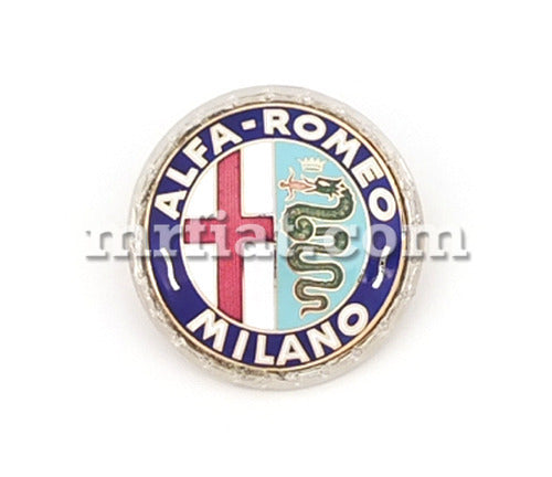 Alfa Romeo Milano Metal Enamel Emblem Threaded Bolts Emblems Alfa Romeo   