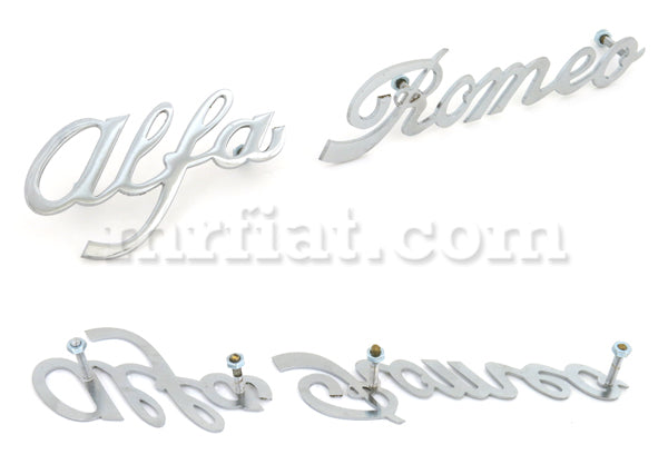 Alfa Romeo 2 Pieces Script 200 mm Emblems Alfa Romeo   