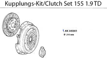 Cargar imagen en el visor de la galería, Clutch Set for Alfa Romeo 155 1.9cc TD Models Alfa Romeo
