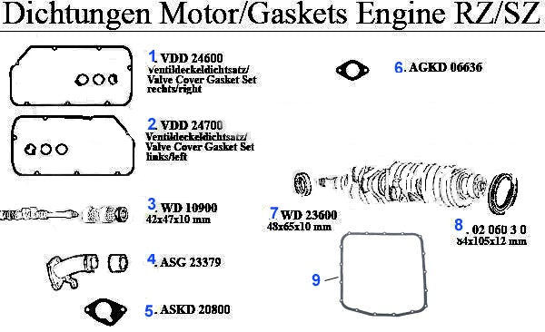 Cam Cover Gasket Right 6,75,90 Alfa Romeo