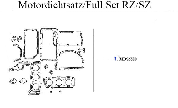 Engine Gasket Set for Alfa Romeo RZ/SZ 3.0cc V6 Models Alfa Romeo