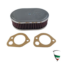 Cargar imagen en el visor de la galería, Alfa Romeo GT Junior K&amp;N Performance Airfilter, Chromed 45mm High Alfa Romeo
