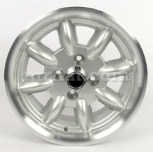 Cargar imagen en el visor de la galería, Fiat 850 Silver Diamond Cut Minilite Wheel 6x13 Rims Fiat   
