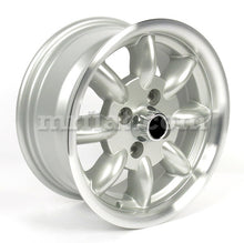 Cargar imagen en el visor de la galería, Fiat 124 125 127 131 132 X1/9 Silver Diamond Cut Minilite Wheel 6x13 Rims Fiat   
