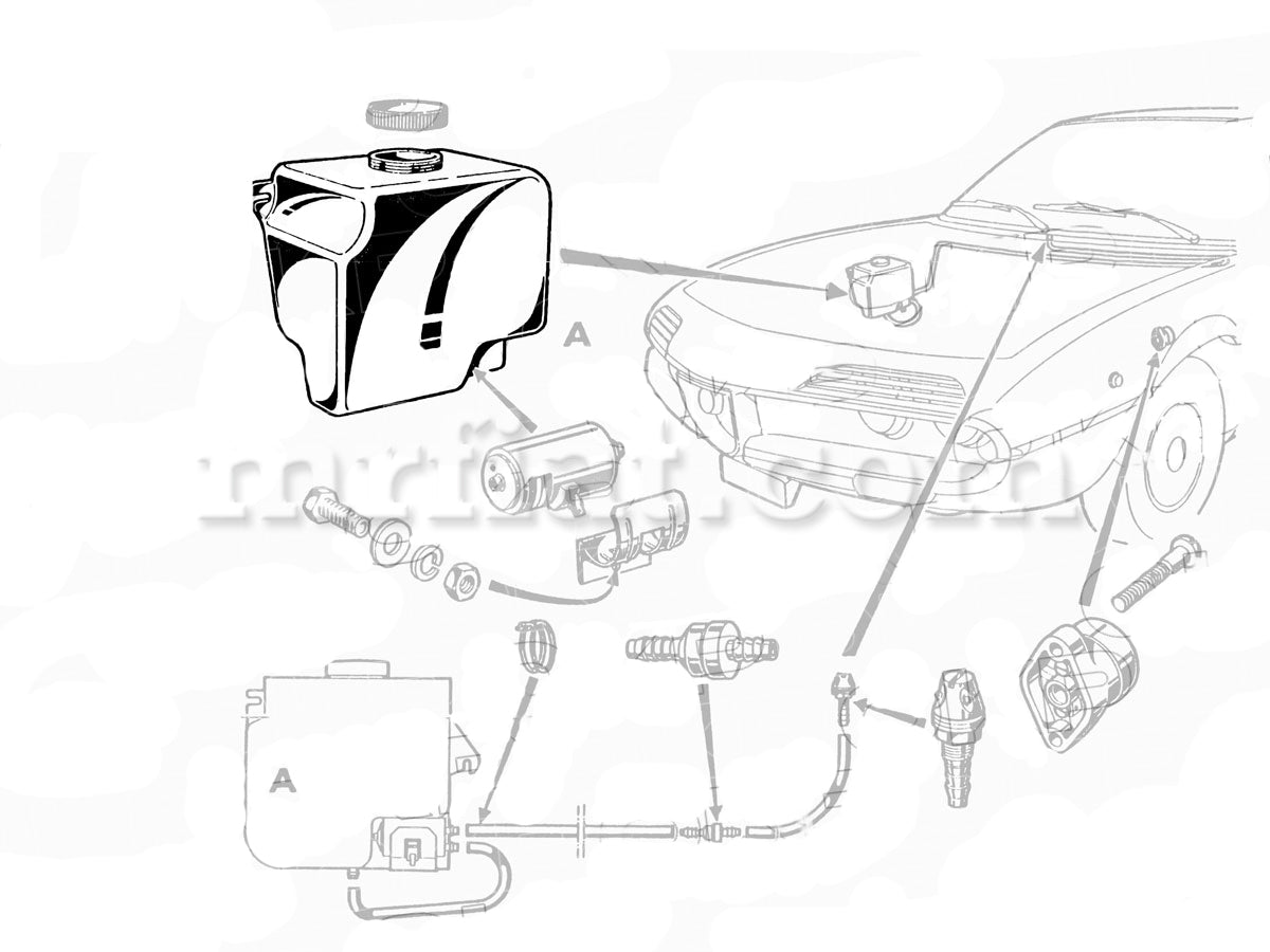 Alfa Romeo Montreal Windshield Washer Container Mrfiat