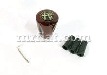 Cargar imagen en el visor de la galería, Alfa Romeo Giulia Sedan Mahogany Wood Gearshift Knob Interior Alfa Romeo   
