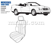 Load image into Gallery viewer, Mercedes CLK Front Leather Seat Cover Set 1998-03 OEM Interior Mercedes   
