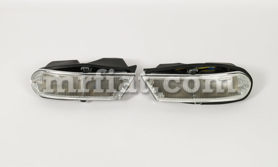 Fiat 124 Spider Complete Clear Front Indicator Light Set Lights Fiat   