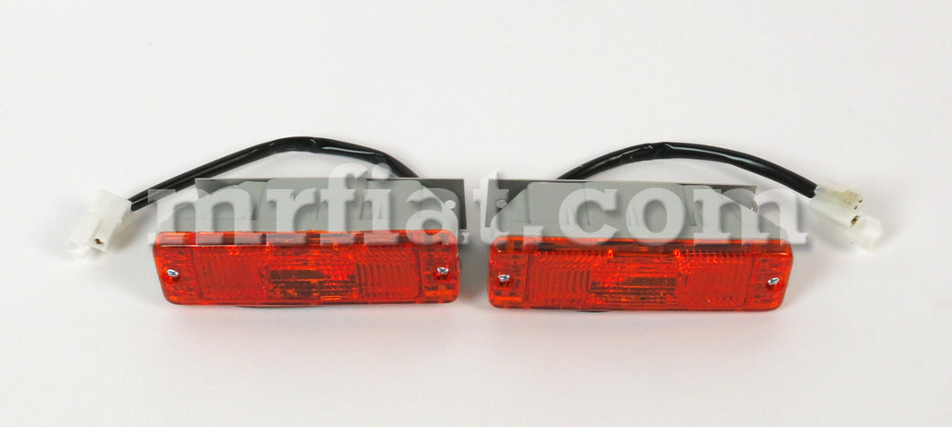 Fiat 124 Spider Complete Orange Front Indicator Light Set 1966-85 Lights Fiat   