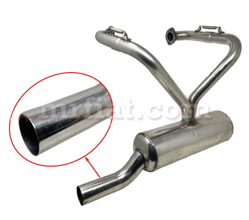 Fiat 500 F/L Stainless Steel Exhaust Muffler Single Tip Exhaust Fiat   