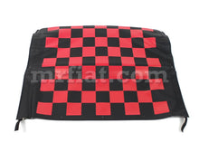 Load image into Gallery viewer, Fiat 500 F/L/R Red Checkered Complete Folding Top 1965-75 Roof Fiat   
