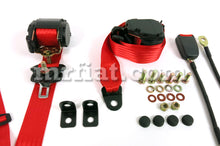 Load image into Gallery viewer, Fiat 500 600 Red Retractable Seatbelts Set Interior Fiat
