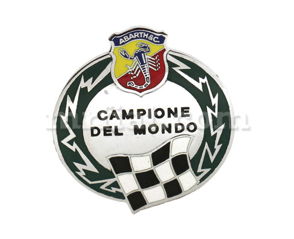 Fiat 500 600 Abarth Campione Del Mondo 2nd Emblem Abarth Emblems Fiat   