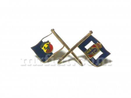 Abarth Pinifarina Enamel Flags Emblem 75x35 mm Emblems Fiat   