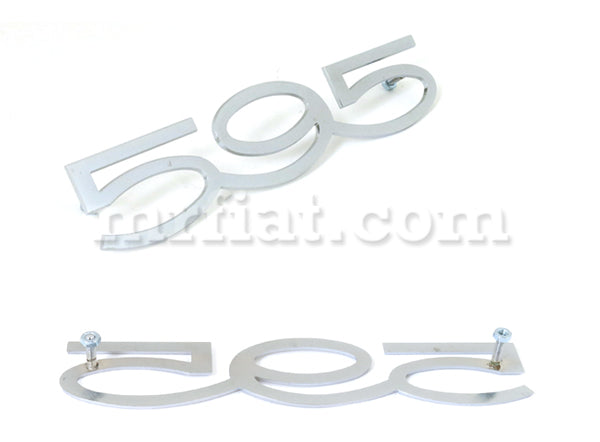 Fiat 500 595 150 mm Chrome Emblem Abarth and Giannini Emblems Fiat   