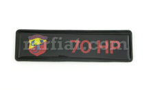 Load image into Gallery viewer, Autobianchi Abarth Bonnet Plate Black 130x35 mm Abarth Fiat   
