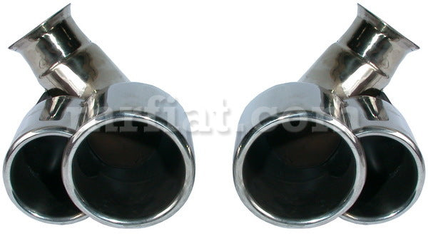 Porsche 911/996 Stainless Steel Tail Pipe Turbo Look Set Rear 1997-2001 Exhaust Porsche   