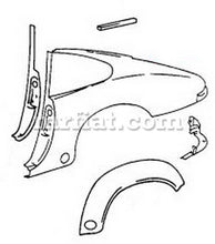 Load image into Gallery viewer, Porsche 911 912 Rear Quarter Panel Left 1965-73 Body Panels Porsche   
