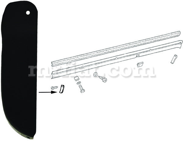 Porsche 911/930 Rocker Trim End Cap Black Right 1974-89 – MrFiat