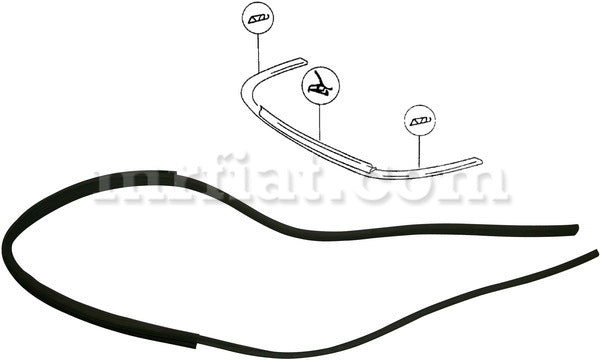 Porsche 911 912 Front Bumper Seal 1965-73 Bumpers Porsche   